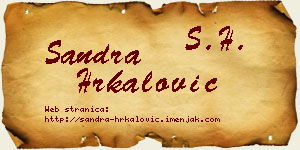 Sandra Hrkalović vizit kartica